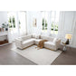 Glamorous Channel Tufted Velvet Corner Sofa Sectional