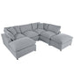 Modern Plush U-Shape Modular 2 Ottoman Sofa Sectional 134" (2 Colors)