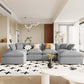 Modern Plush U-Shape Modular 2 Ottoman Sofa Sectional 134" (2 Colors)