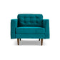Casey MCM Velvet Tufted Armchair – Mid-Century Modern Accent Chair in 6 Colors