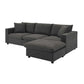 Modern 3 Seat Sofa w/ Ottoman 100" (4 Colors)