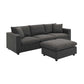 Modern 3 Seat Sofa w/ Ottoman 100" (4 Colors)