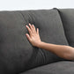 Modern 3 Seat Sofa w/ Ottoman 100" (4 Colors)