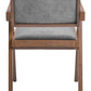 Delhi Gray & Walnut Dining Chair (Set of 2)