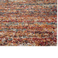 Zira Multicolor Rectangular Area Rug featuring vibrant red and multicolor patterns, ideal for modern spaces.