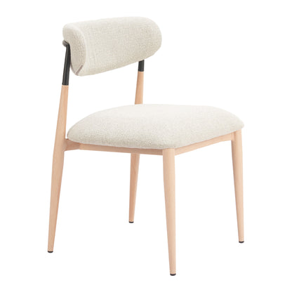 Equinox Oyster Gray & Natural Armless Dining Chair (Set of 2)