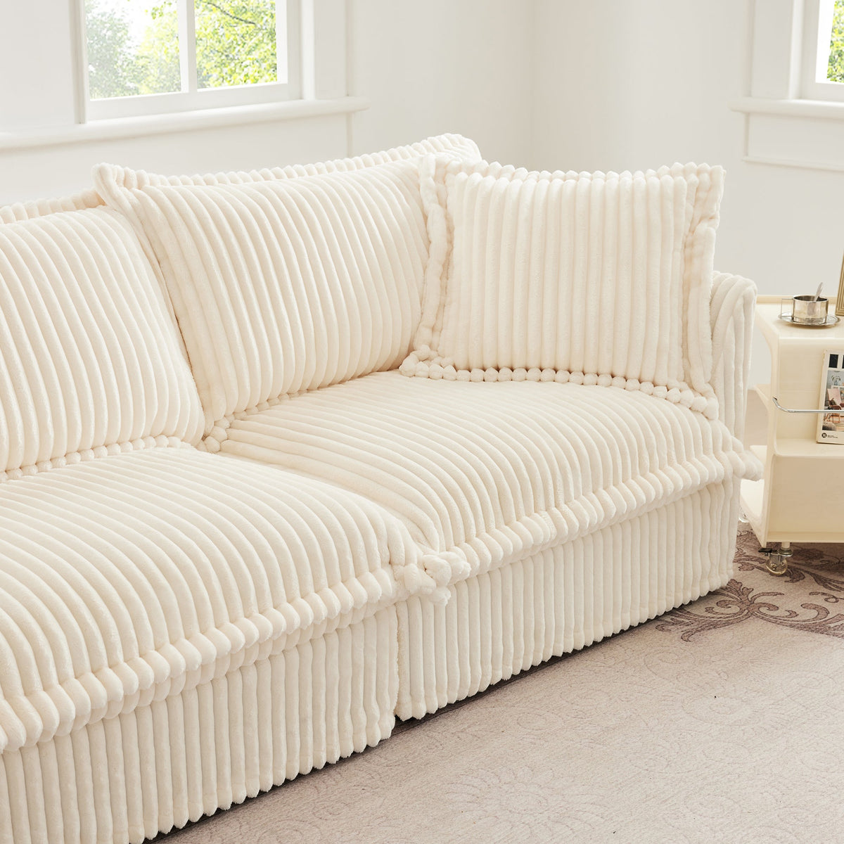 Sabel Slipcovered Long Sofa