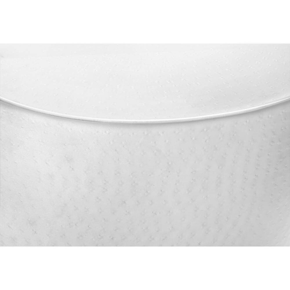 Hammered Metal Round Drum Accent Table 20" – Modern End Table (3 Colors) with a textured white finish.