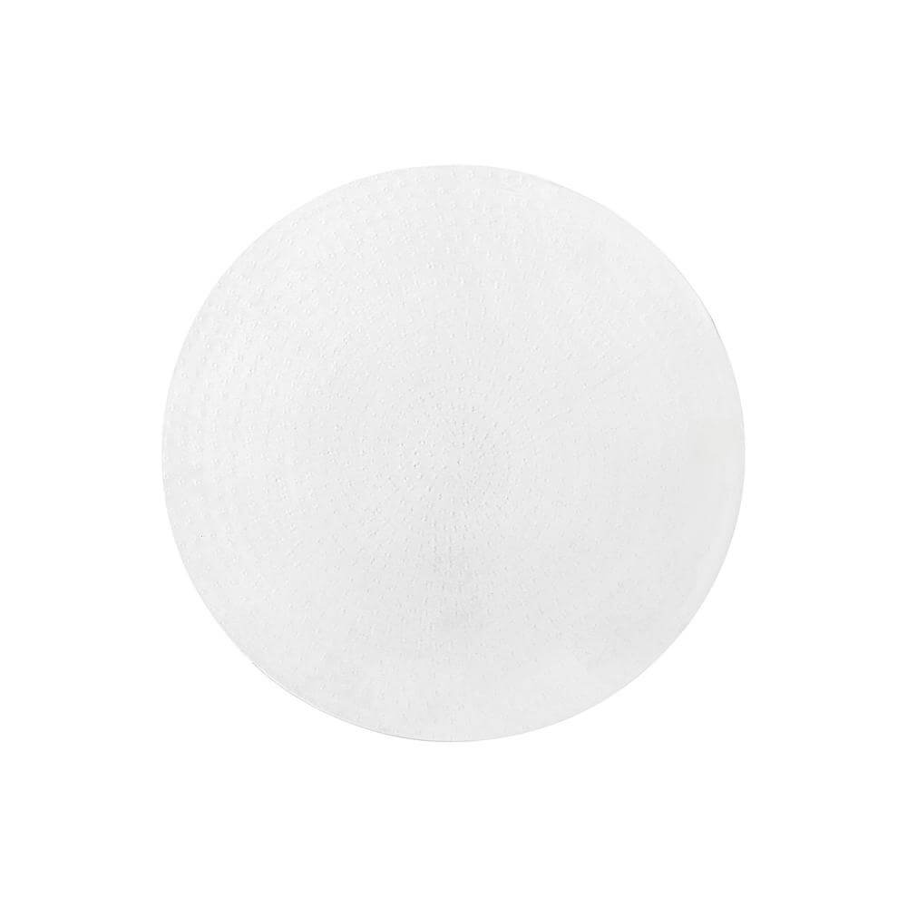 Hammered Metal Round Drum Accent Table 20" – Modern End Table (3 Colors) top view of round table.