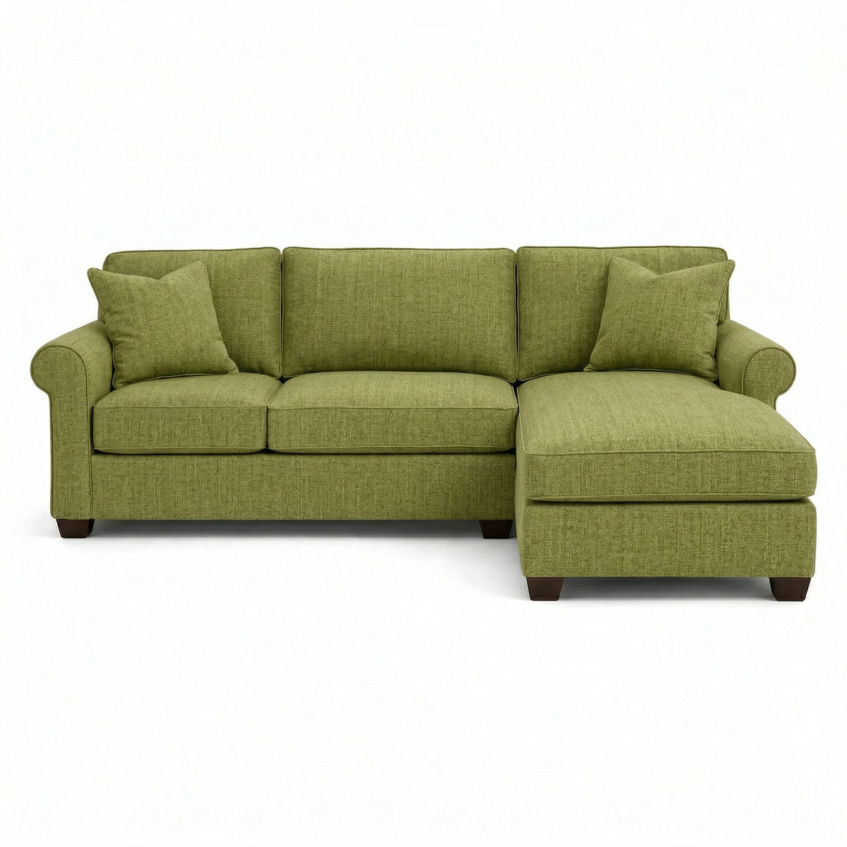 Irlanda Upholstered L-Shaped Sectional – 120" Made-in-USA Sectional Sofa - Notion Appletini - Fabric (6)