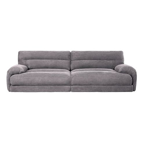 Cadenza Contemporary Gray Corduroy Sofa