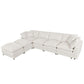 Modern Plush U-Shape Modular 2 Ottoman Sofa Sectional 134" (2 Colors)