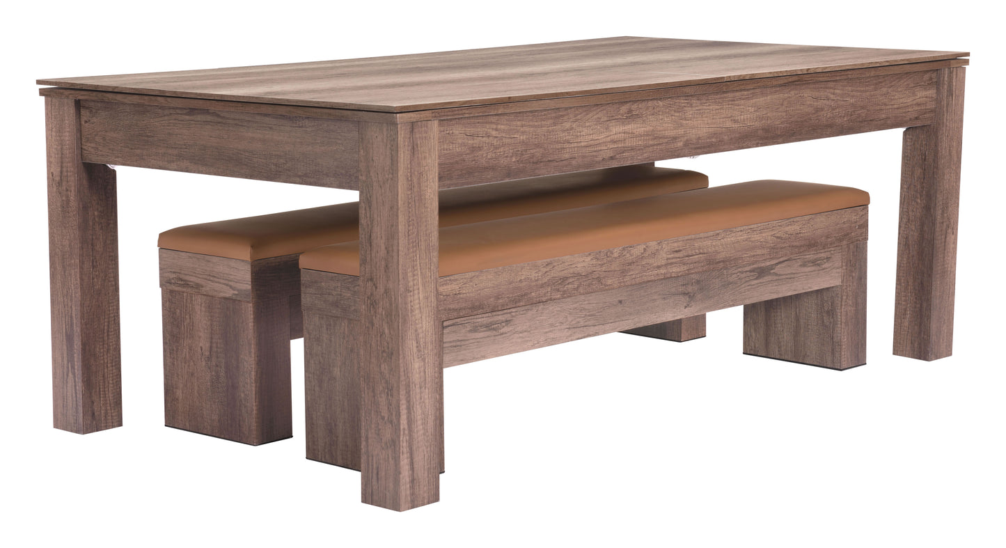 Mesa Bonker 3 en 1 Marrón