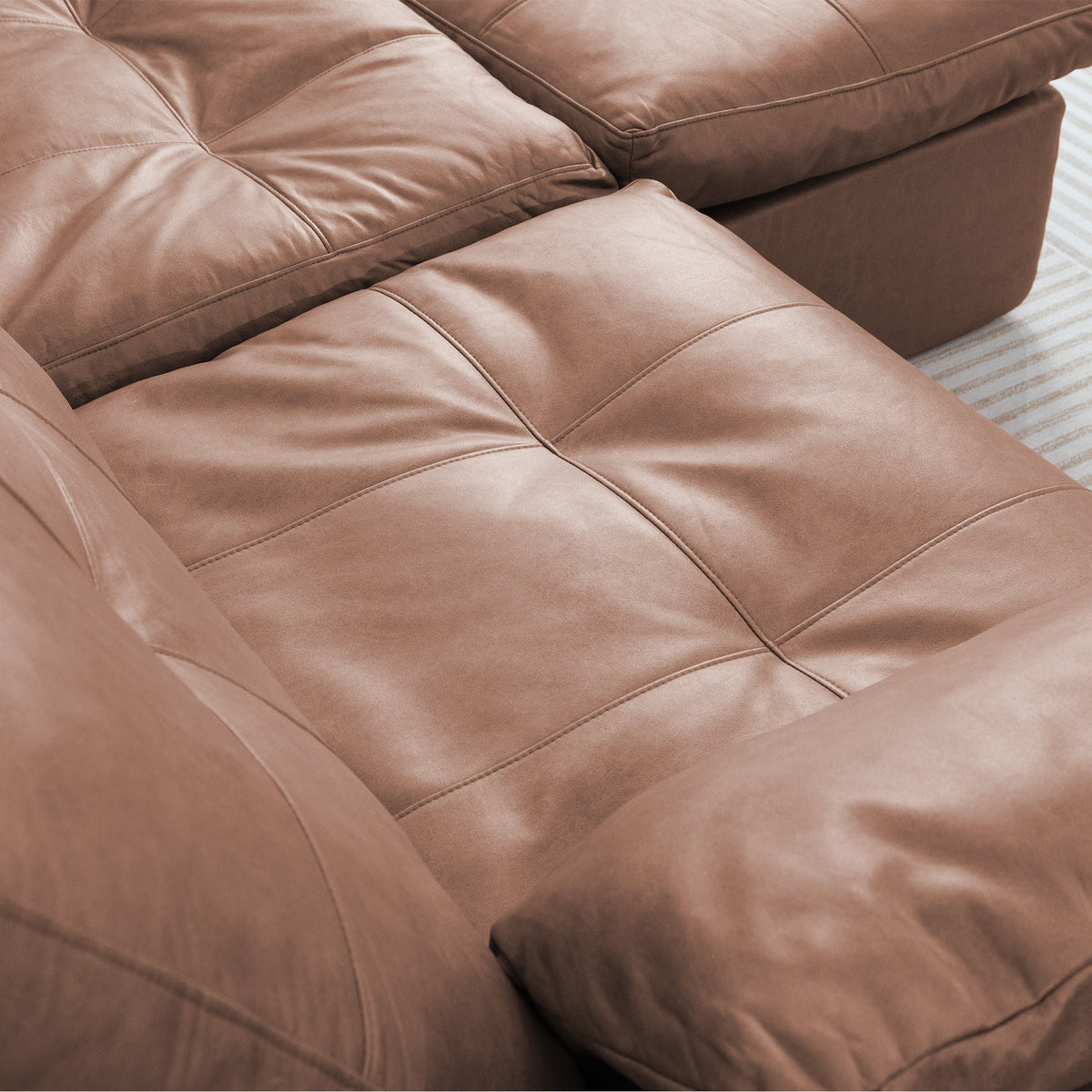 Delano Faux Leather Sectional Sofa