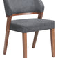 Sunobu Azure Gray & Walnut Dining Chair (Set of 2)