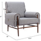 Klem Gray Accent Chair