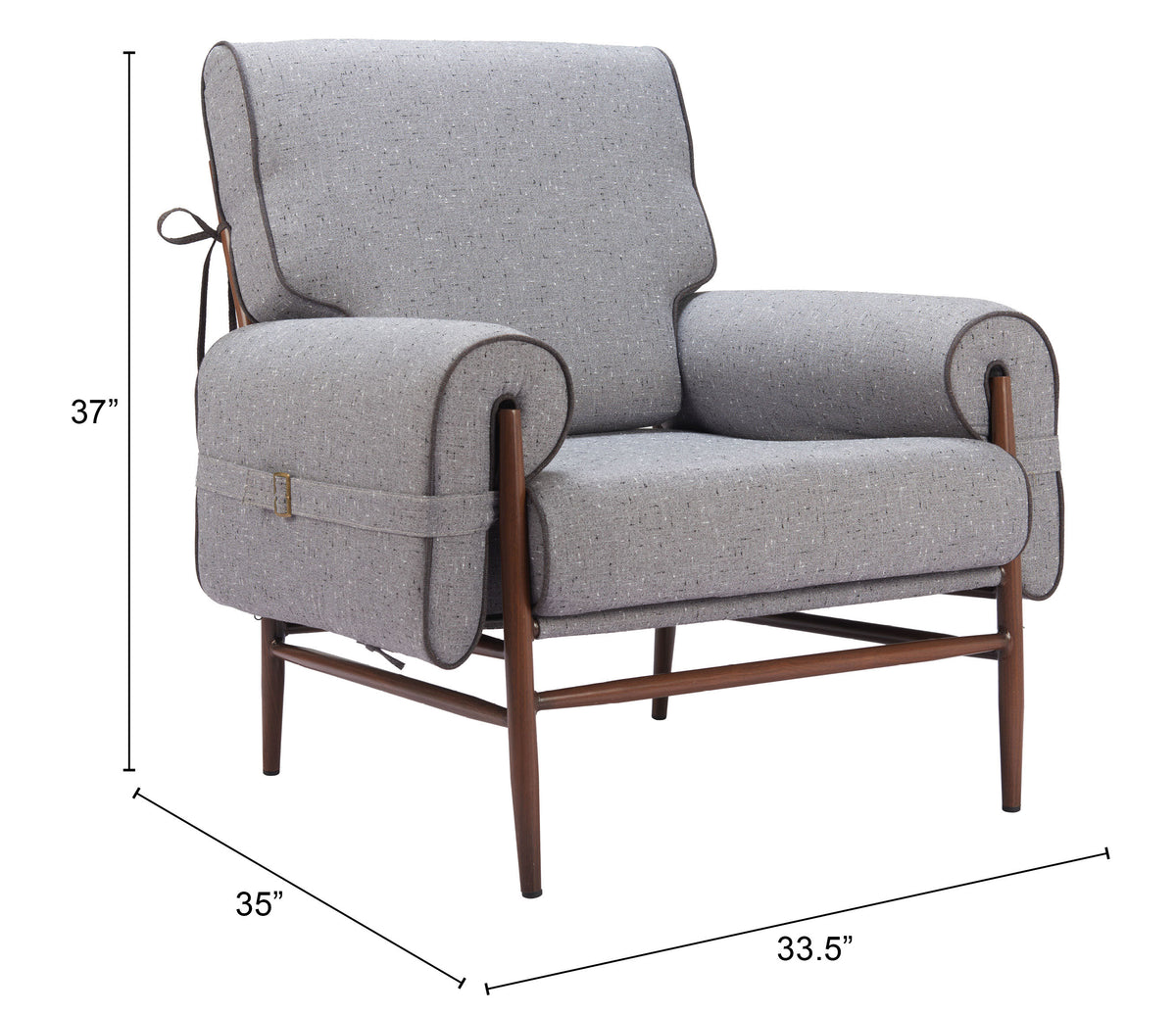 Klem Gray Accent Chair