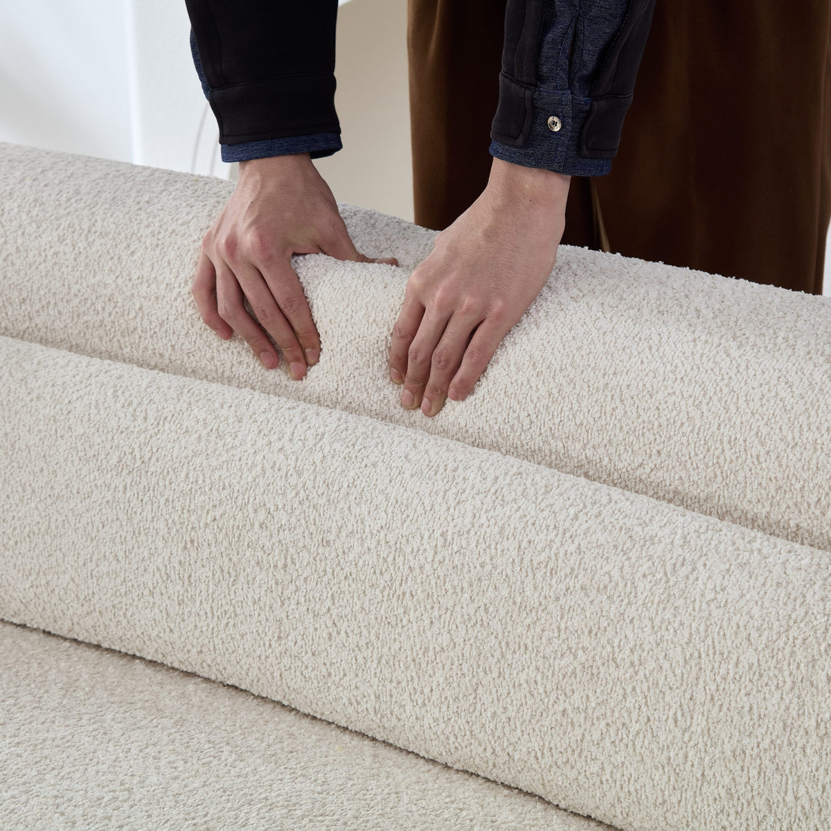 Odile Curved Boucle Sectional