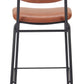 Charon Counter Stool (Set of 2) in Vintage Brown