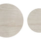 Camella Light Beige & Black Coffee Table Set (2-Piece)