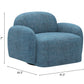Cleo Blue Swivel Chair