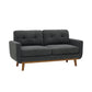 Priya Loveseat Dark Grey Nubby