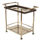 Isabella Two-Tier Glass Shelves Beverage Cart