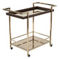 Isabella Two-Tier Glass Shelves Beverage Cart