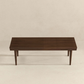Banco Mid-Century moderno de madera maciza 'Mia'