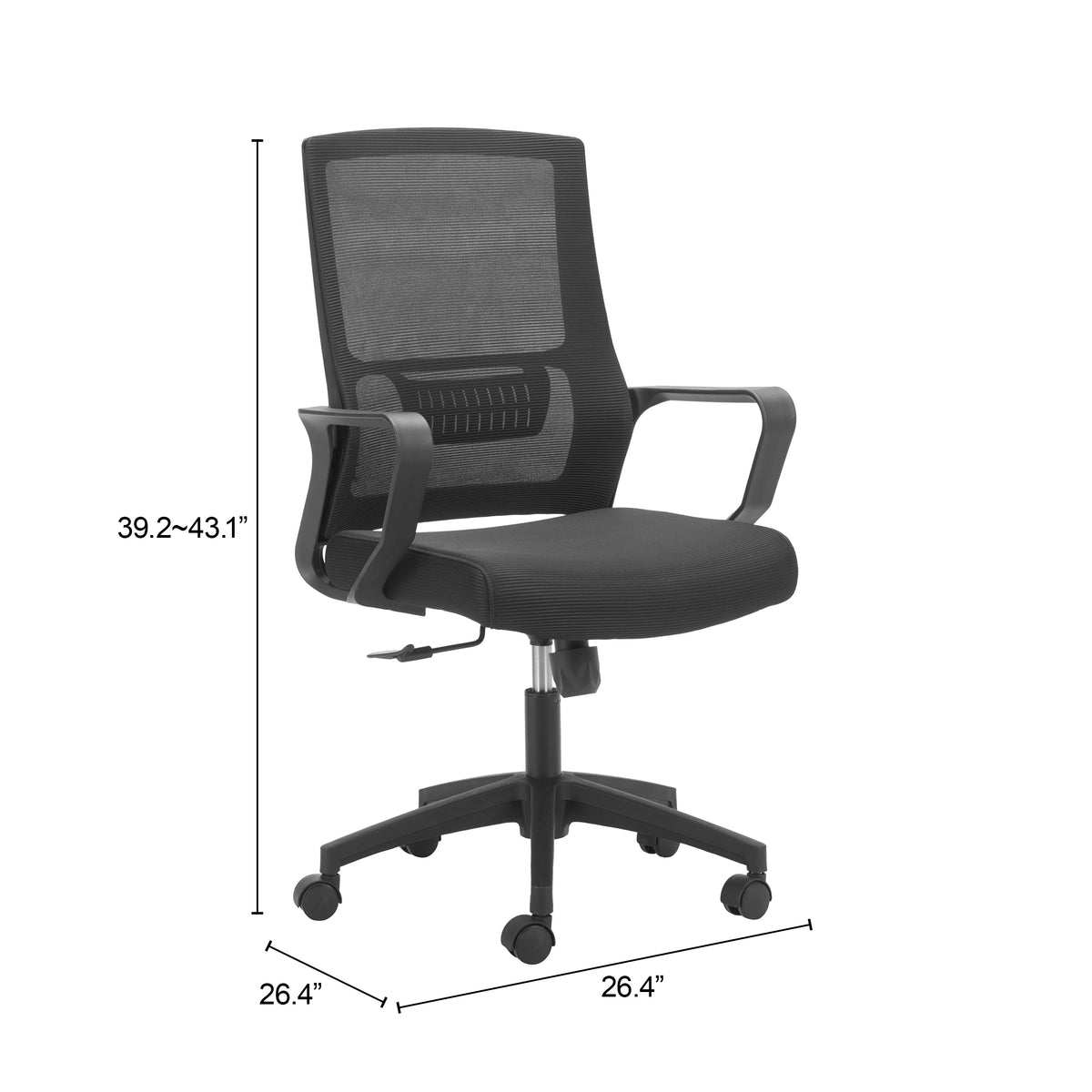 Jett Low Back Office Chair in Black