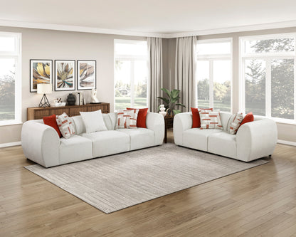 Clement Beige Chenille Modular Sofa & Loveseat Set – 121.5" Sofa and 84" Loveseat