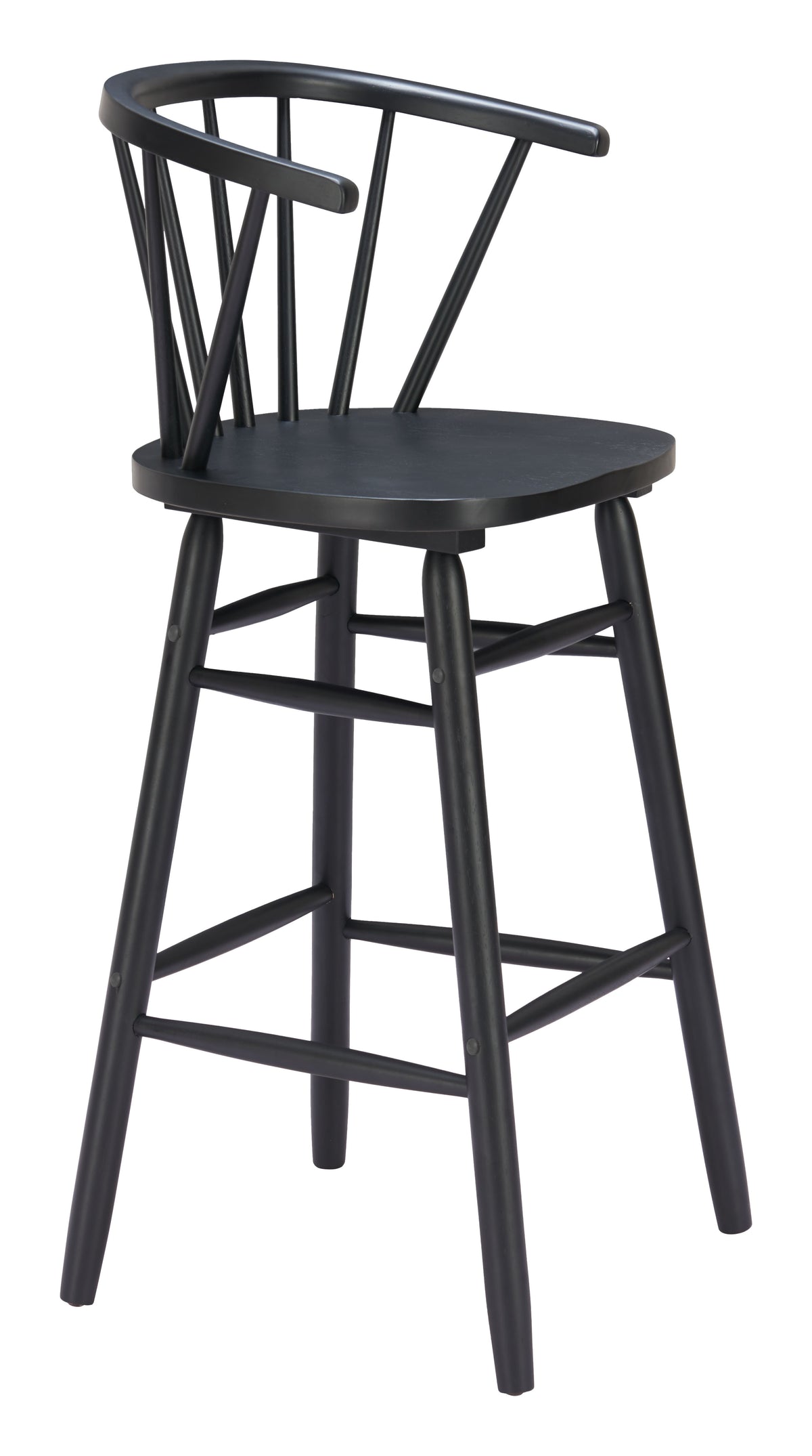 Stenger Barstool (Set of 2) in Black