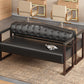 Ludlow Button-Tufted Faux Leather Bench Set