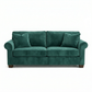 Irlanda Classic Sofa – 92" Rolled-Arm Made-in-USA Sofa - Velvet Antique Kelly Green - Velvet (5)