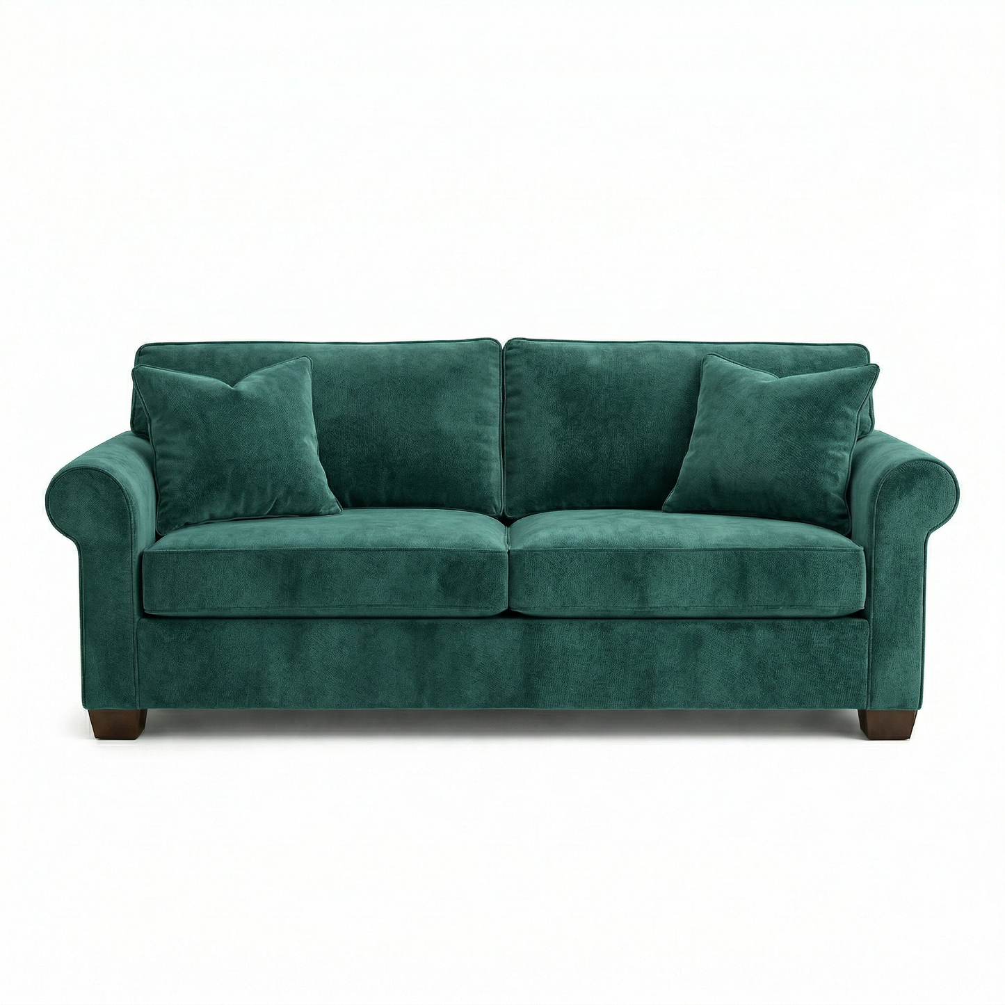 Irlanda Classic Sofa – 92" Rolled-Arm Made-in-USA Sofa - Velvet Antique Kelly Green - Velvet (5)