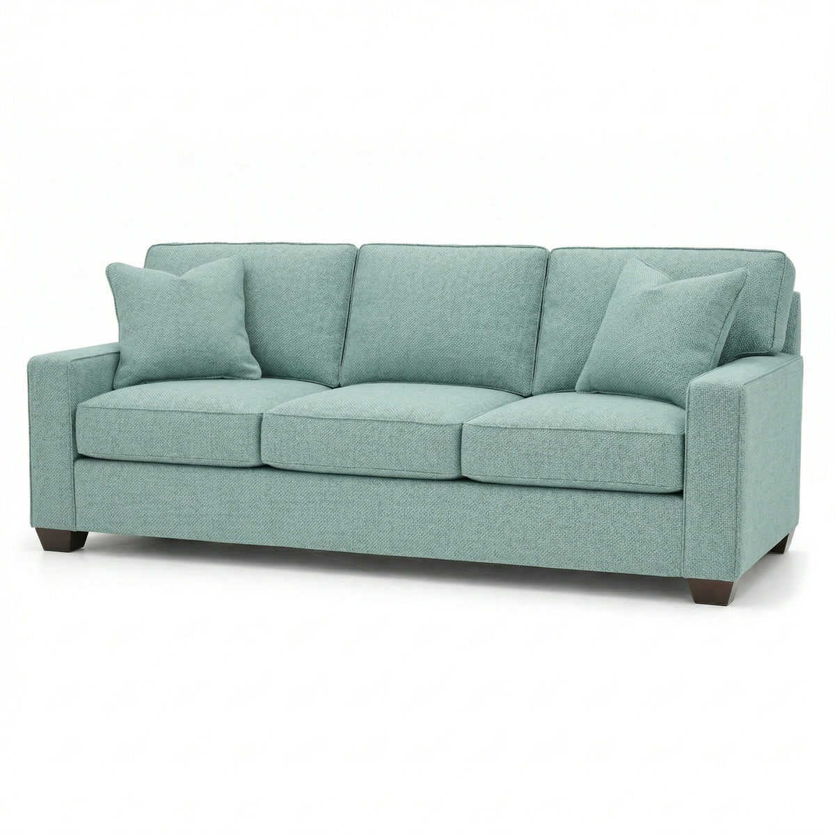Clifford 2-Arm Sofa – Handcrafted in the USA, Custom Fabric Options - Leslie Robins Egg - Fabric (1)