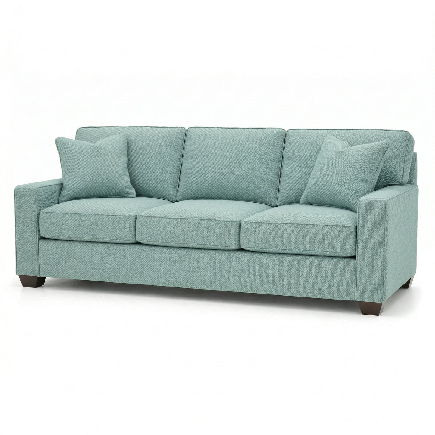 Clifford 2-Arm Sofa – Handcrafted in the USA, Custom Fabric Options - Leslie Robins Egg - Fabric (1)