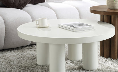 Sanat White Synthetic Wood Coffee Table