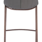 Magnus Barstool (Set of 2) in Slate Gray & Walnut