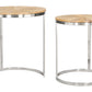 Bari Natural Nesting Table Set (2-Piece)