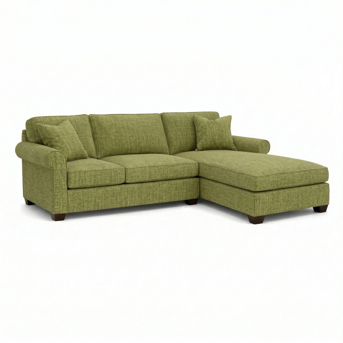 Irlanda Upholstered L-Shaped Sectional – 120" Made-in-USA Sectional Sofa - Notion Appletini - Fabric (7)