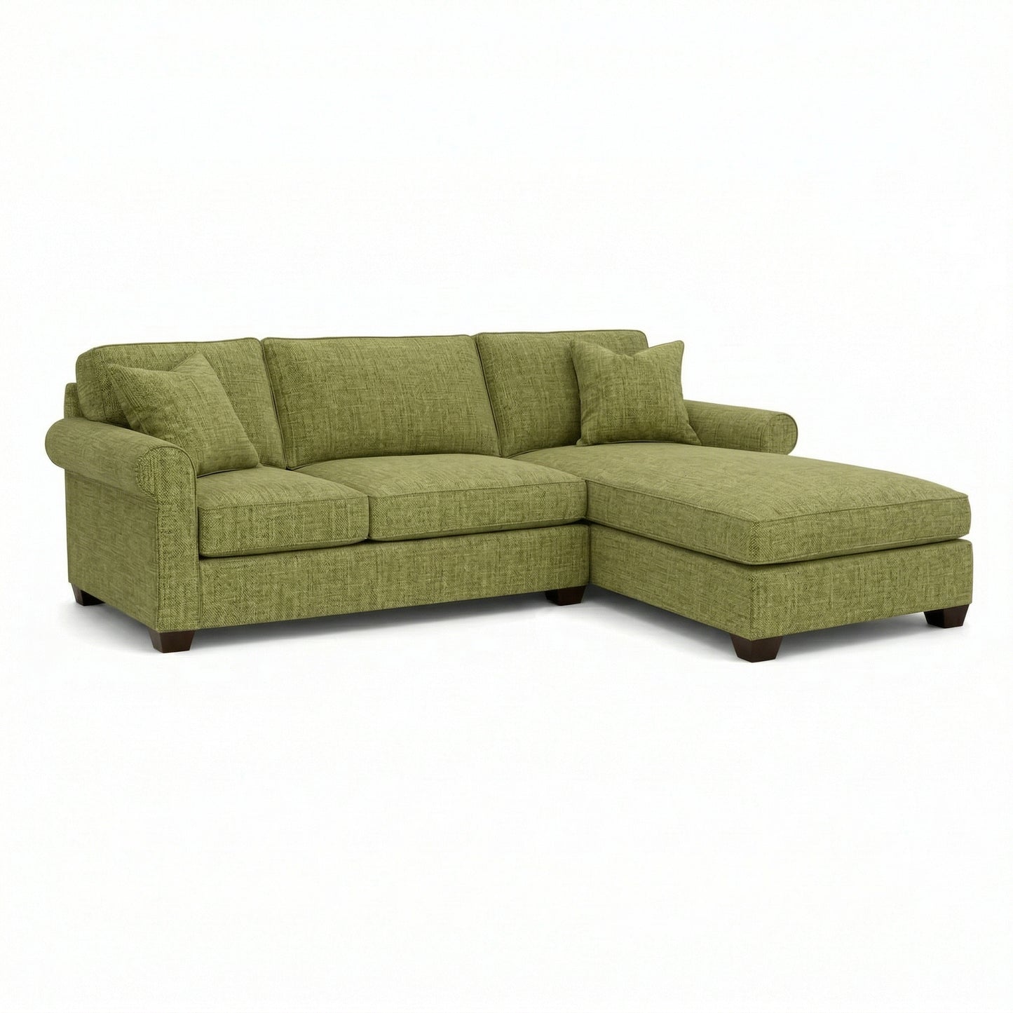 Irlanda Upholstered L-Shaped Sectional – 120" Made-in-USA Sectional Sofa - Notion Appletini - Fabric (7)