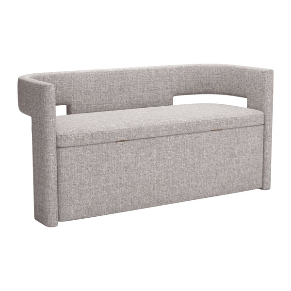Papua Gray Storage Bench
