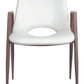 Desi Dining Chair (Set of 2) in White & Walnut