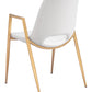 Desi Dining Chair (Set of 2) in White & Gold