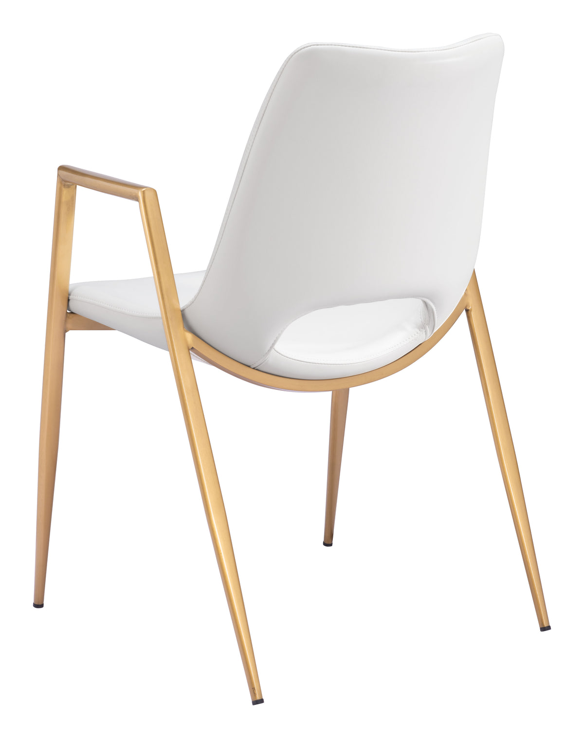 Desi Dining Chair (Set of 2) in White & Gold