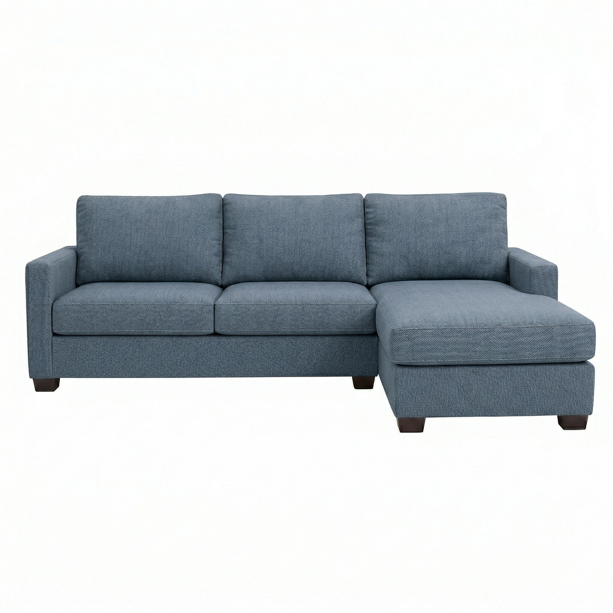 Damon L-Shaped Sectional Sofa – 120" Chaise Sectional in Fabric & Velvet - Leslie Peacock - Fabric (9)
