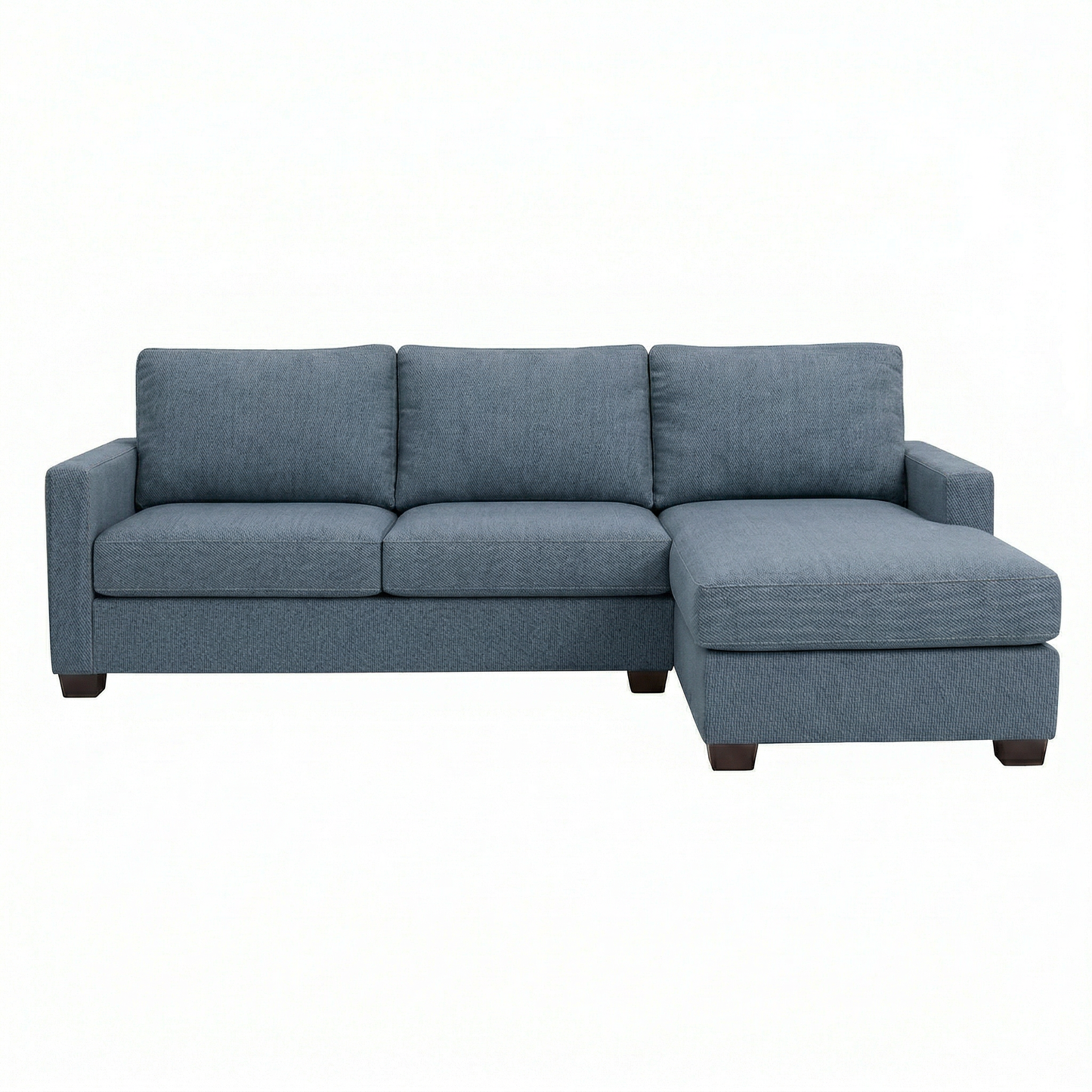 Damon L-Shaped Sectional Sofa – 120" Chaise Sectional in Fabric & Velvet - Leslie Peacock - Fabric (9)