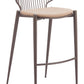 Silues Taupe & Brown Barstool (Set of 2)