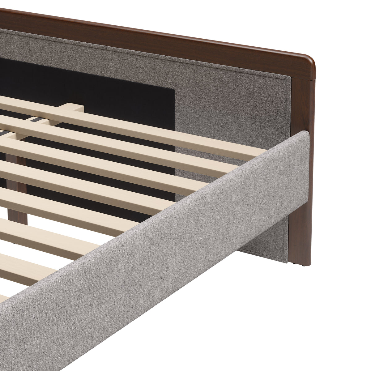 Somune Gray & Walnut Queen Bed